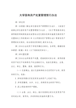 大学国有资产处置管理暂行办法.docx