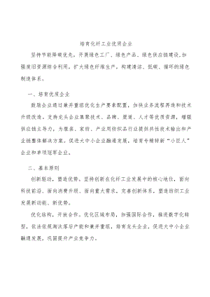 培育化纤工业优质企业.docx