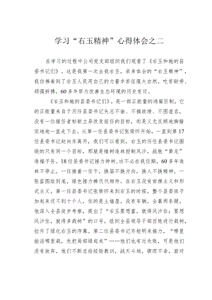 学习“右玉精神”心得体会之二.docx