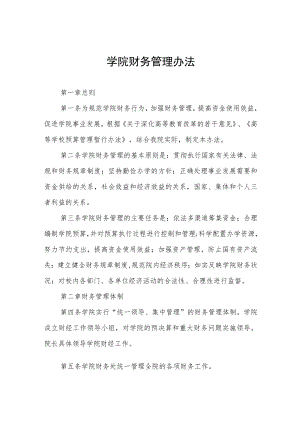 大学学院财务管理办法.docx