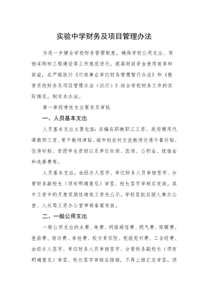 实验中学财务及项目管理办法.docx