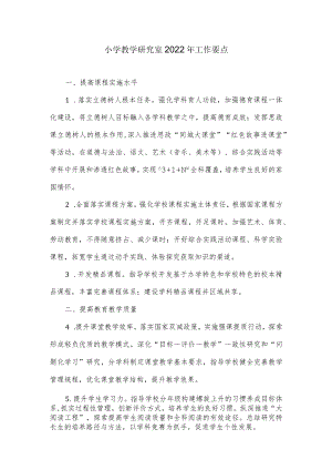 小学教学研究室2022年工作要点.docx