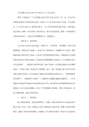 小学道德与法治名师工作室成员个人工作总结.docx