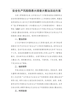 安全生产风险隐患大排查大整治活动方案.docx