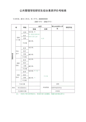 外国语学院本科生综合素质评价考核表.docx