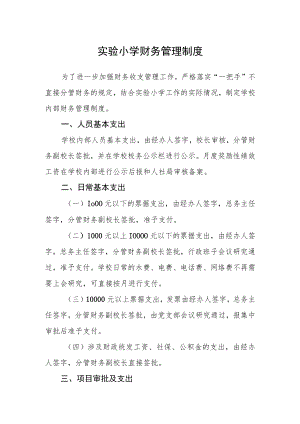 实验小学财务管理制度.docx