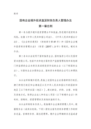 国有企业境外投资直派财务负责人管理办法.docx
