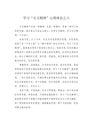 学习“右玉精神”心得体会之六.docx