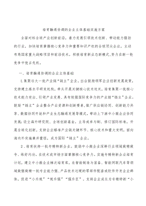 培育融通协调的企业主体基础实施方案.docx
