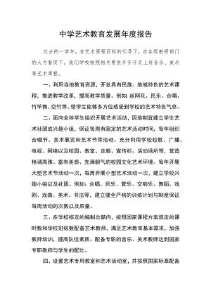 实验中学艺术教育发展年度报告.docx