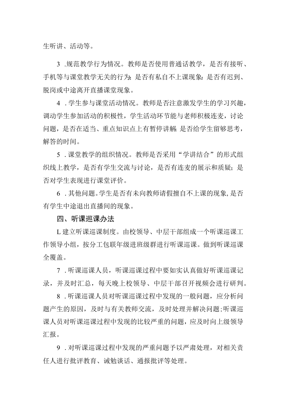 小学线上教学听课巡课方案.docx_第2页
