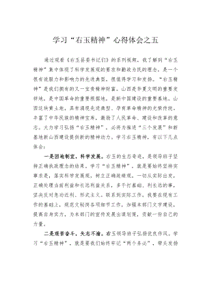 学习“右玉精神”心得体会之五.docx