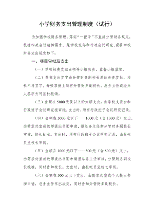 小学财务支出管理制度（试行）.docx
