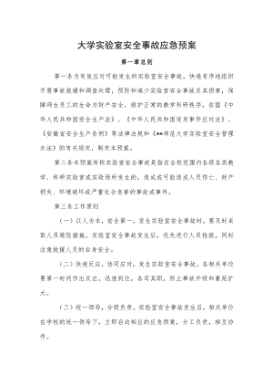 大学实验室安全事故应急预案.docx