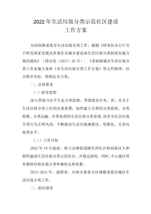 2022年生活垃圾分类示范社区建设工作方案.docx