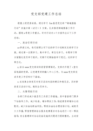 党支部党建工作总结.docx