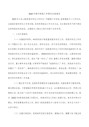 2022年意识领域工作情况自查报告.docx