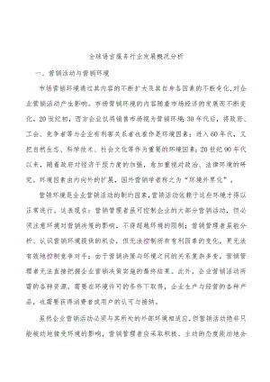 全球语言服务行业发展概况分析.docx