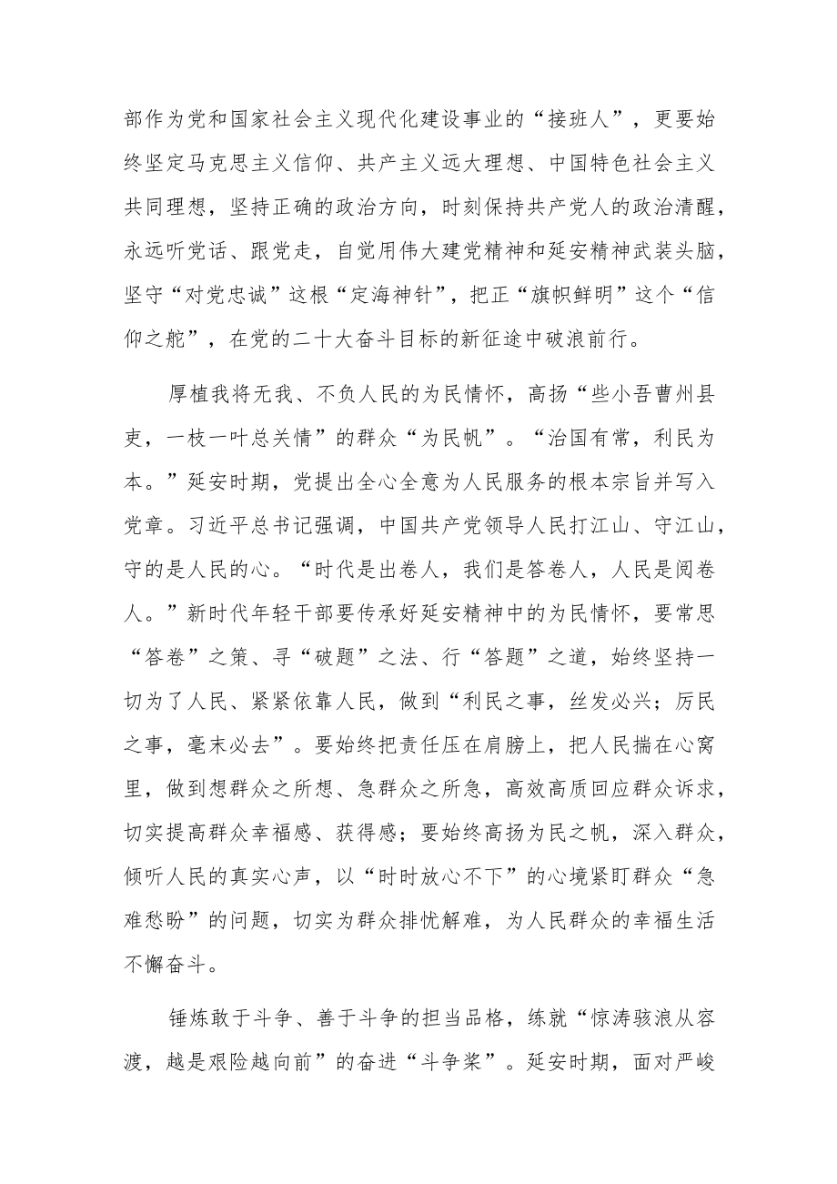 党员干部学习瞻仰延安革命纪念地重要讲话精神学习延安精神心得体会共6篇.docx_第2页