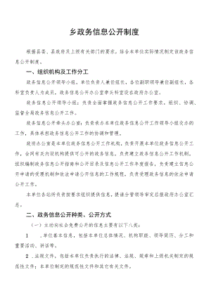乡政务信息公开制度.docx
