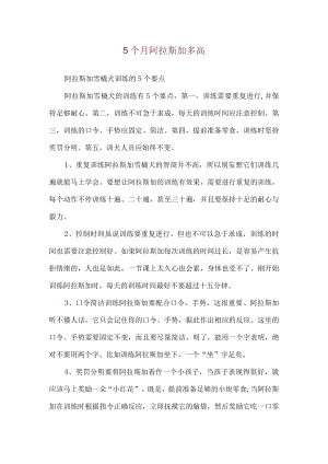 5个月阿拉斯加多高.docx