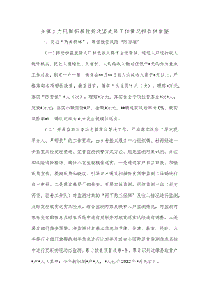 乡镇全力巩固拓展脱贫攻坚成果工作情况报告供借鉴.docx