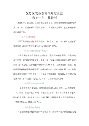 2022年度工作总结及2023年工作计划（农业农村局+行政审批局）.docx