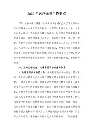 2022年医疗保障工作要点.docx