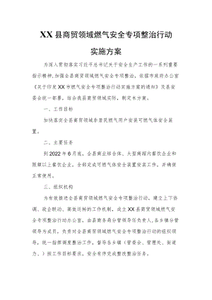 XX县商贸领域燃气安全专项整治行动实施方案.docx