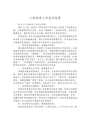 小学体育工作自评结果.docx