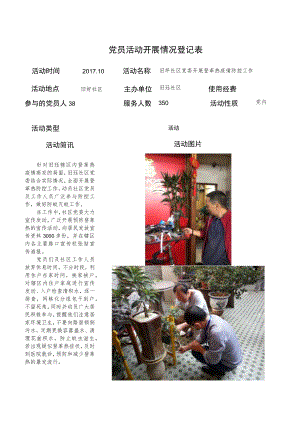 党员活动开展情况登记表.docx