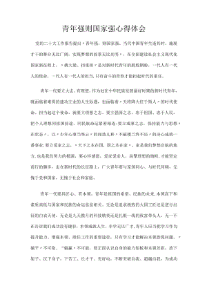 2022青年强则国家强心得体会.docx