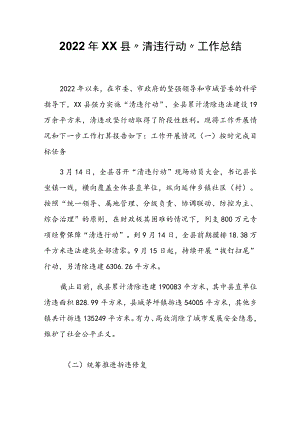 2022年XX县“清违行动”工作总结.docx