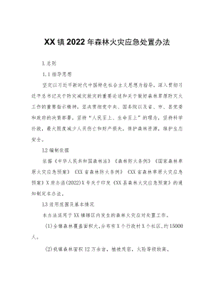 XX镇2022年森林火灾应急处置办法.docx