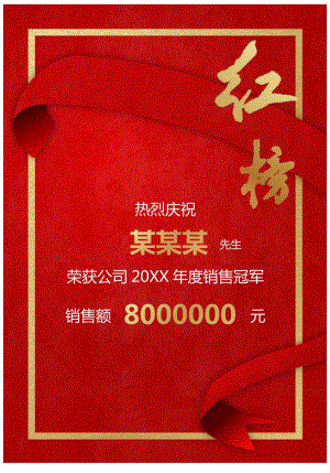 公司企业红榜喜报海报.docx