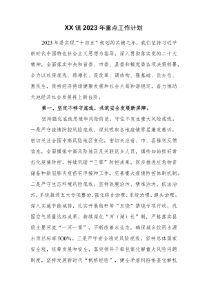 xx镇2023年重点工作计划.docx