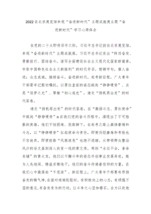 2022在北京展览馆参观“奋进新时代”主题成就展主题“奋进新时代”学习心得体会3篇.docx