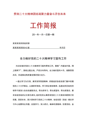 党政工作简报红头文件word文件.docx