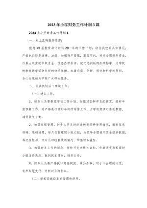 2023年小学财务工作计划3篇.docx