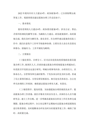 2022年人大代表建议、政协提案办理情况总结.docx