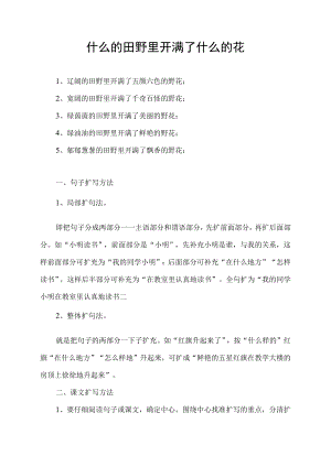 什么的田野里开满了什么的花.docx