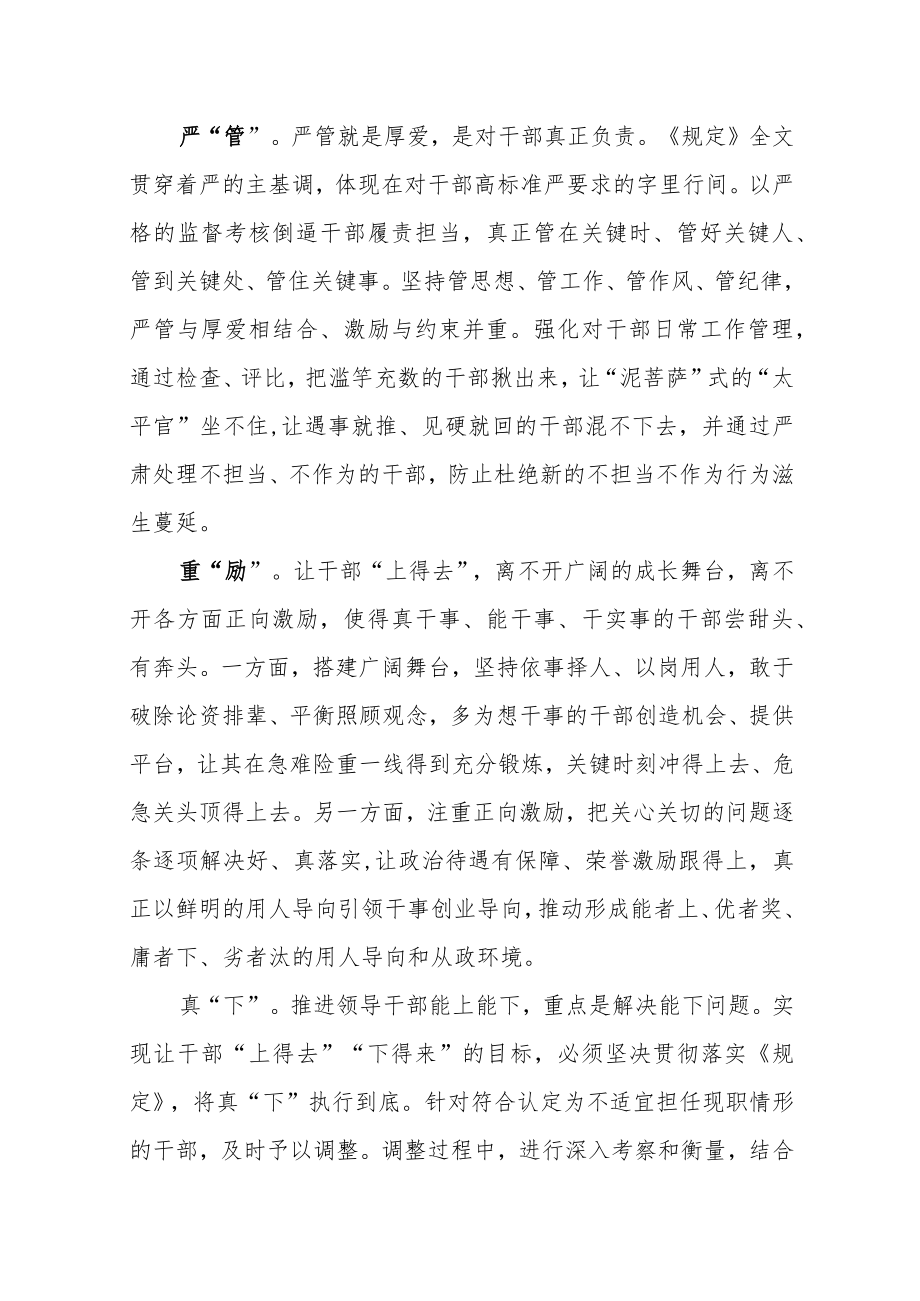 2022年党员贯彻学习《推进领导干部能上能下规定》心得体会范文五篇.docx_第2页