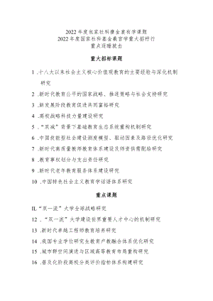 2022年度国家社科基金教育学课题.docx
