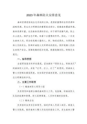 2023年森林防火安排意见.docx