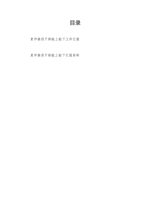 2022年整理某市推进干部能上能下工作汇报材料2篇.docx