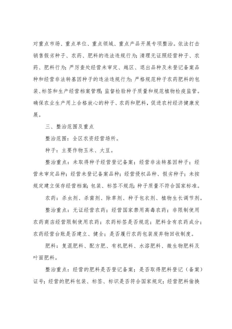 2022年XX区种子、农药、肥料市场专项整治行动实施方案.docx_第2页