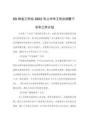 XX镇2022年林业上半年工作总结.docx