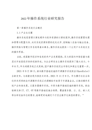 2022年操作系统行业研究报告.docx