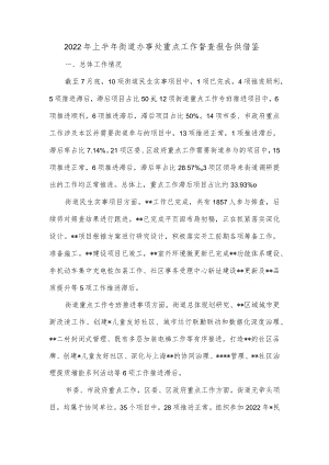 2022年上半年街道办事处重点工作督查报告供借鉴.docx