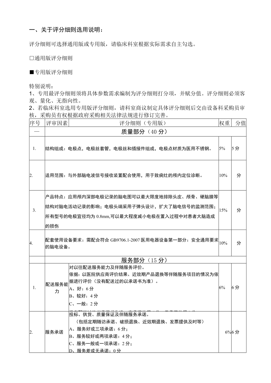 一、关于评分细则选用说明：.docx_第1页